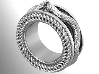 Snake Spinner Ring                     3D print model