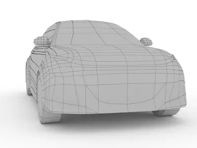 Peugeot 2020 e-208 Low-poly 3D model