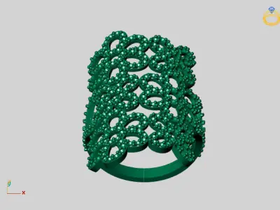 Vintage Womens Diamond Ring Women Rings 3dmodels 3D print model 3D print model 24