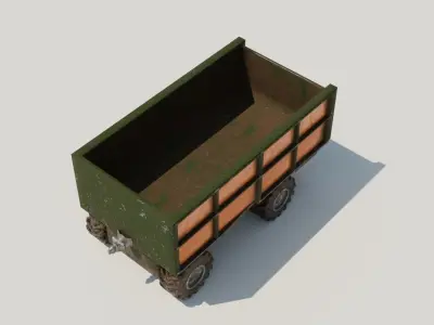 Container truck 3D model Low-poly 3D model