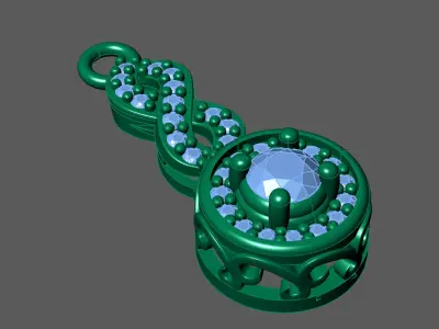 Women Pendants 3DM STL Pendant Renders Details 3D print model 3D print model