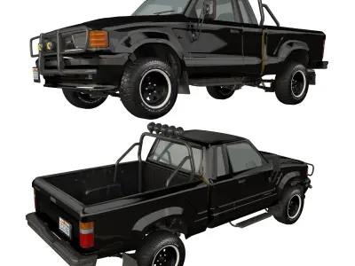 1985 Toyota Japanese Pickup SR5 4x4 BTTF Marty McFly 3D model