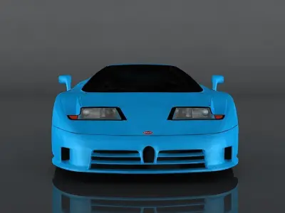 Bugatti EB110 Low-poly 3D model
