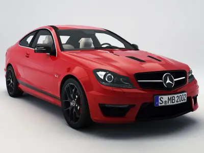 Mercedes-Benz c63 AMG edition 507 Low-poly 3D model