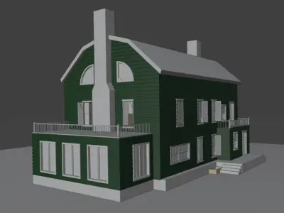 Amityville House Base Mesh 3d Model Free 3D model