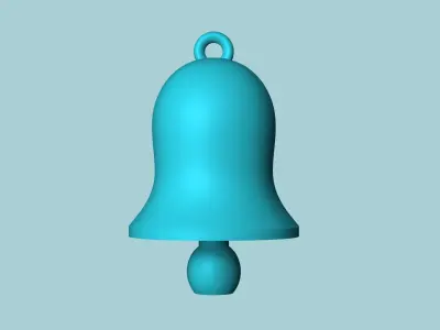 Movable Christmas Bell Keychain - Print in Place - Hidden 3D print model