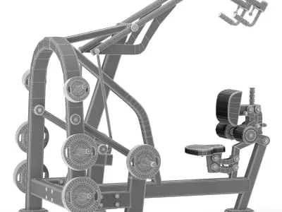 Gym Equipment  FREEWEIGHT SPECIAL SUPER HIGH ROW 3D model