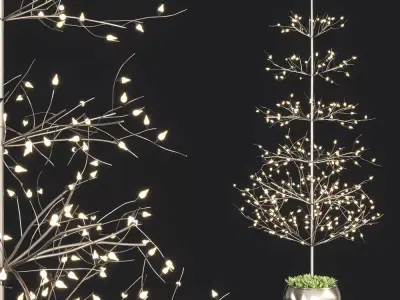 Restoration Hardware christmas decorative set 3D model