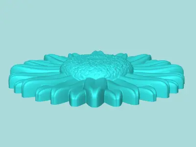Sunflower 05 - Silicone Mold Maker - Template 3D print model