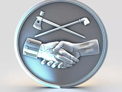 Peace Coin 3D print model