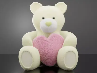 Cute Teddy bear toy 3D model