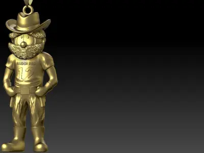 NCAA - Necklaces TEXAS TECH - Hanging Figurine - 3D print 3D print model