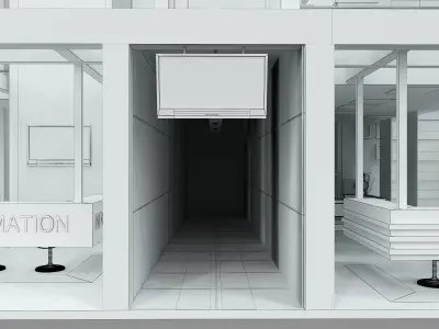 Booth Exhibition Stand a 500 3D model