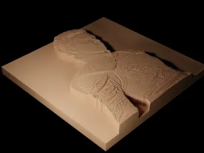 Bridge CNC 3d Print High Relief Sand Casting 3D print model