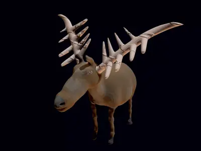 Low-Poly Deer For Game Engine Low-poly 3D model