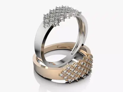 High Jewelry Fashion diamond ring R37 17-20 sizes 3D print model