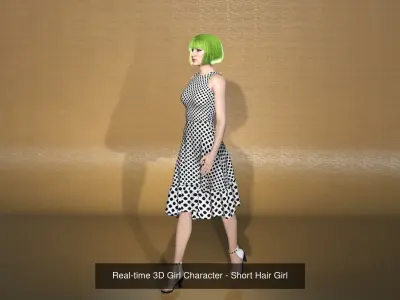 Real-time 3D Girl Character Bundle 3D Model Collection