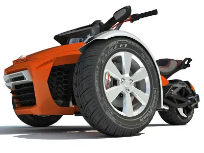 Three-wheeled Motorcycle 3D model