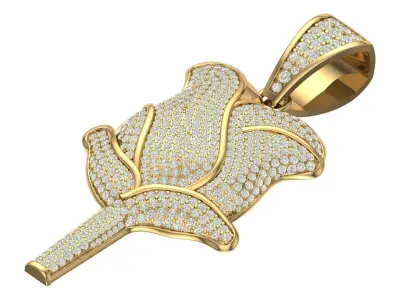 rose hiphop pendant 3D print model