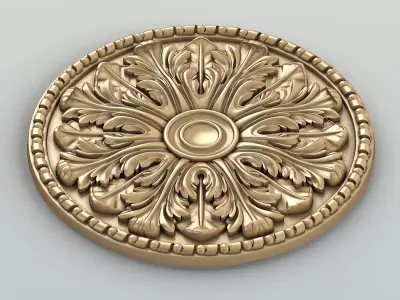 Round rosette 014 3D model