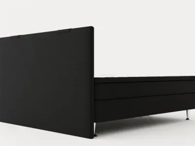 Meja Bed Package 180x200cm Black With Neck Pillow Low-poly 3D model