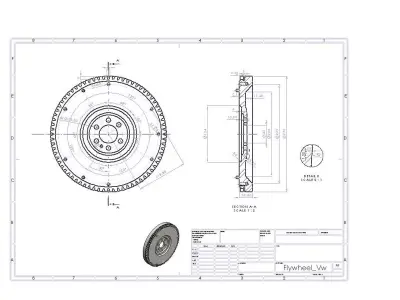  Volkswagen Audi Flywheel 3D print model
