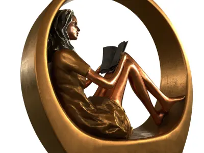 I am a woman sculpture 3D model