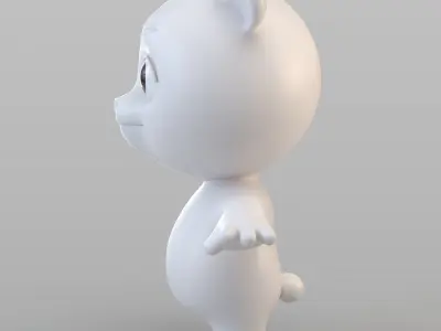 Cartoon Biped Bear 3D model