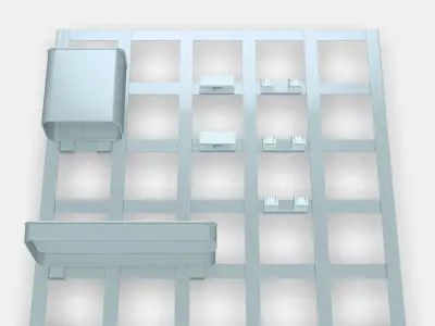 SNICKRA Storage panel 8-piece cpl Low-poly 3D model