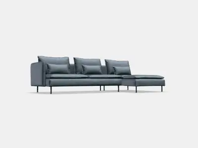 SODERHAMN 4-seat sofa 1 Low-poly 3D model