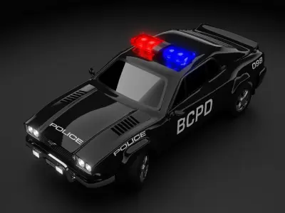 Police Car Low-poly 3D model buy