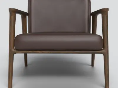 Zio Lounge Chair Low-poly 3D model