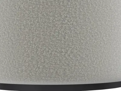 Cilo Ivory Boucle Ottoman 3D model