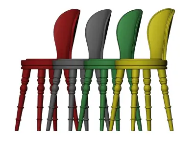 Miniature modern stool mockup prop 3D print model