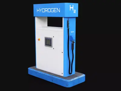 Hydrogen Dispenser Low-poly 3D model