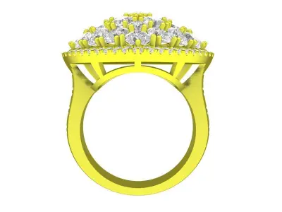 7023 Luxury Korean Heart Diamond Women Ring  3D print model