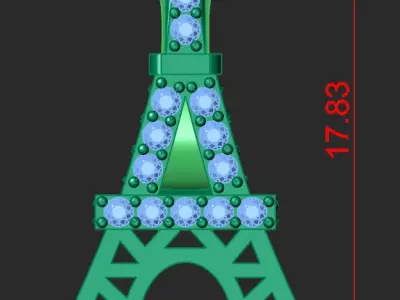 EIFFEL TOWER EARRINGS 3D print model