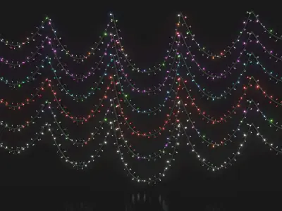 LED garland Christmas tree lamps  3D model