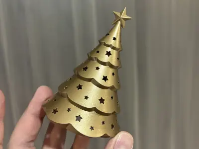 Starry Glow Christmas Tree Lamp Holiday Decoration 3D print model