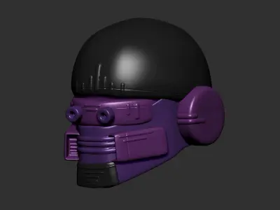 helmet high poly sculpt 3d printable ver 7 3D model 3D model 42