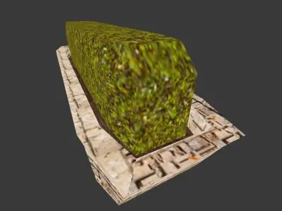 Skylia Sanctuary Concrete Planter Free low-poly 3D model