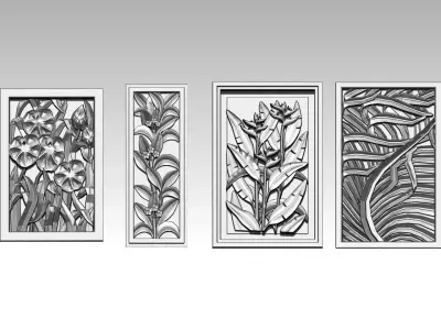 Wall Modern Decor lot of 3 pcs 3D print model