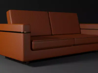 Leather Modern Sofa 3D model