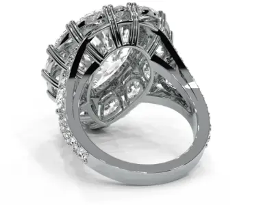 Luxury Pear ring 3D print model