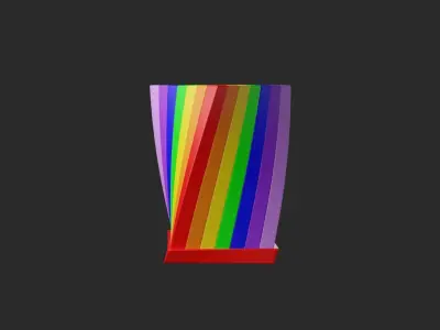 Rainbow Color Pencil Container 3D print model