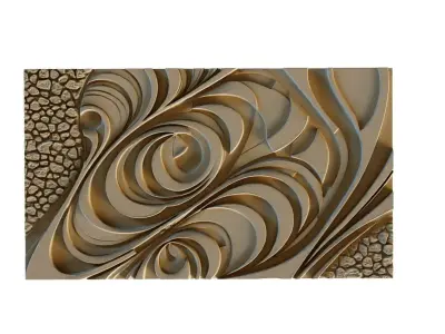 mural decor set wall panel 22 3D model
