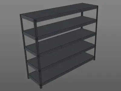 Storage Shelf Low-poly 3D model