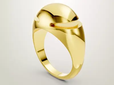 Bulgari Cabochon Ring  3D print model