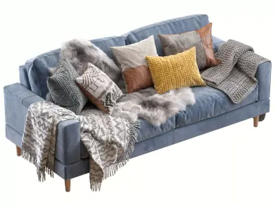 Capri sofa 210 cm 2 3D model