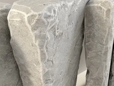 Slab stone wall n2 3D model